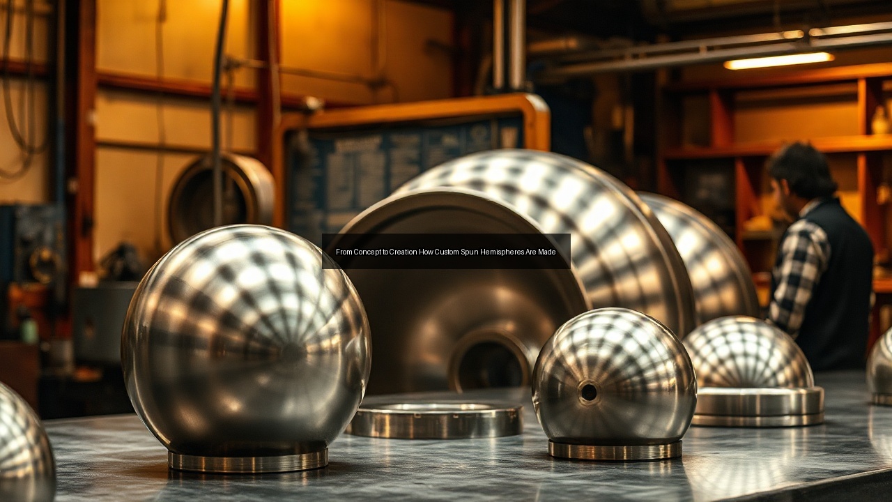 metal spinning custom hemisphere iron spun hemisphere machinist